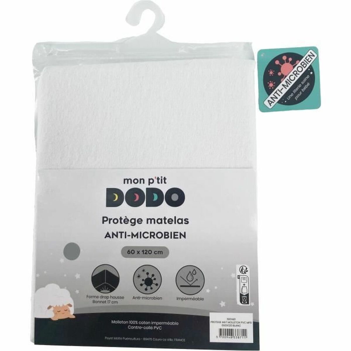 Protector de pătuț P'TIT DODO BABY Alb 70 x 140 cm - Bebelus, Dormitor