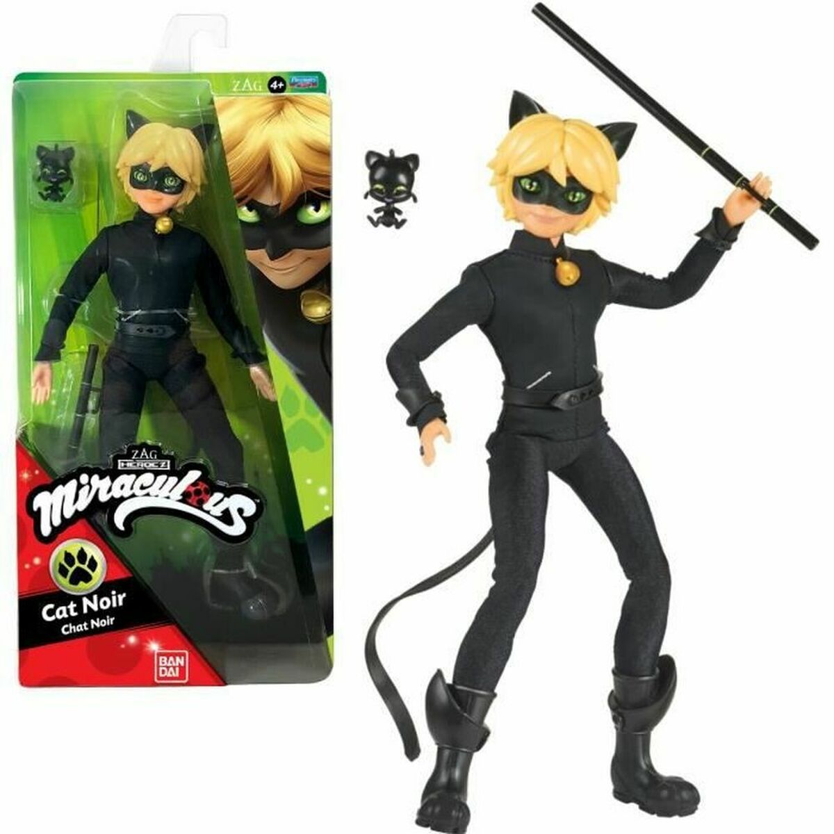 Păpușă Bandai Miraculous Ladybug Cat Noir 26 cm - Jucarii si jocuri, Păpuși și accesorii