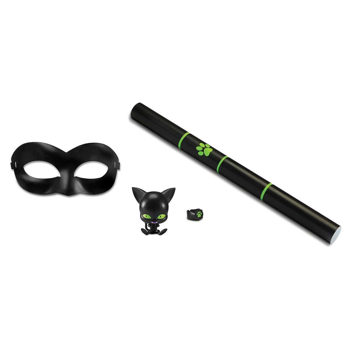 Costum Deghizare pentru Copii Miraculous: Tales of Ladybug & Cat Noir Transformation Set - Cat Noir 4 Piese Negru Multicolor - Jucarii si jocuri, Costume și accesorii