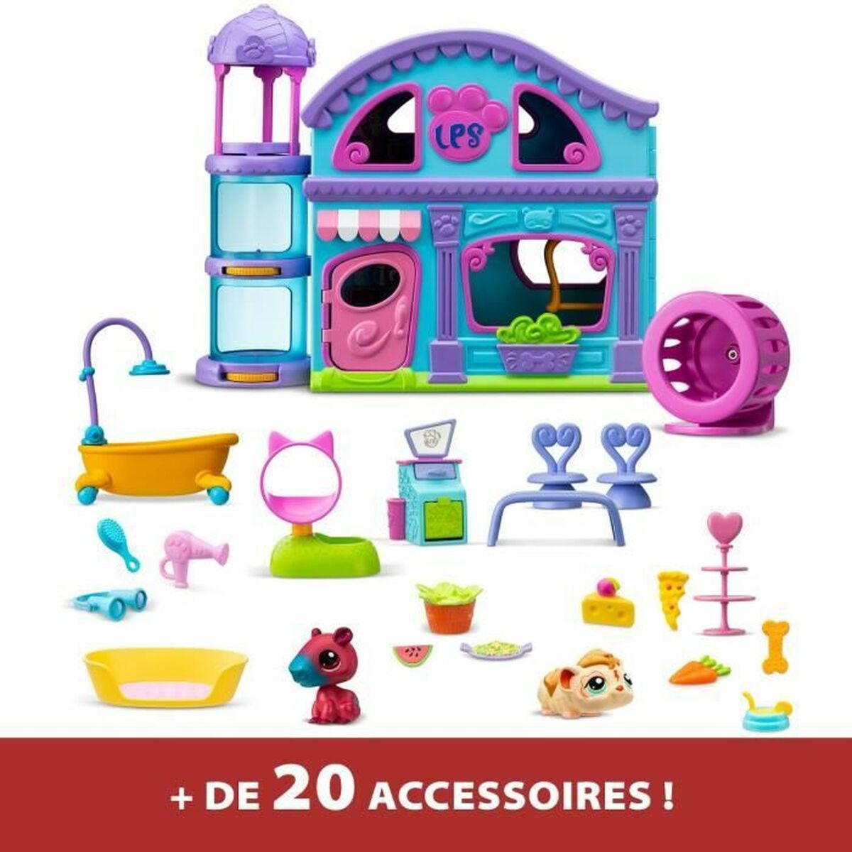 Playset Bandai The Big House Littlest Pet Shop 22 Piese - Jucarii si jocuri, Păpuși și figurine