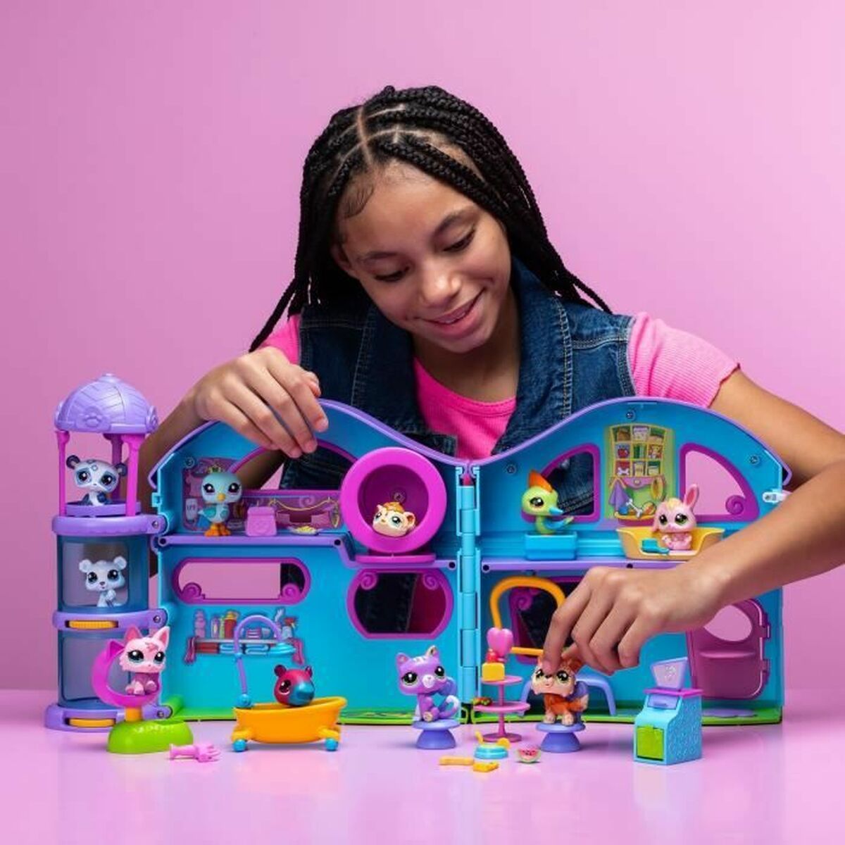 Playset Bandai The Big House Littlest Pet Shop 22 Piese - Jucarii si jocuri, Păpuși și figurine