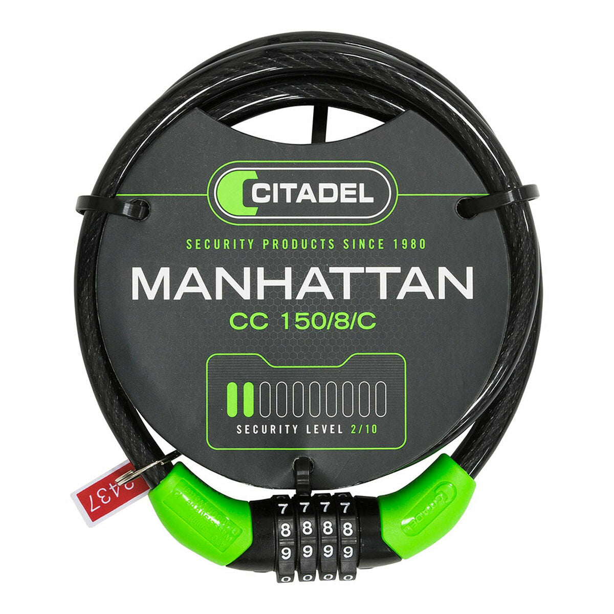 Cablu cu lacăt Citadel Manhattan cc 150/8/c Combinație Negru 150 cm - Sport și în aer liber, Ciclism