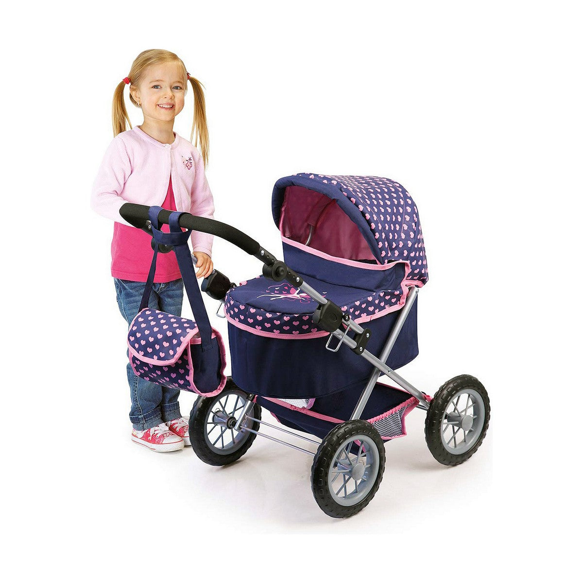 Cărucior pentru Păpuși Reig Trendy Royal Special Version Albastru Roz 45 cm - Jucarii si jocuri, Păpuși și accesorii