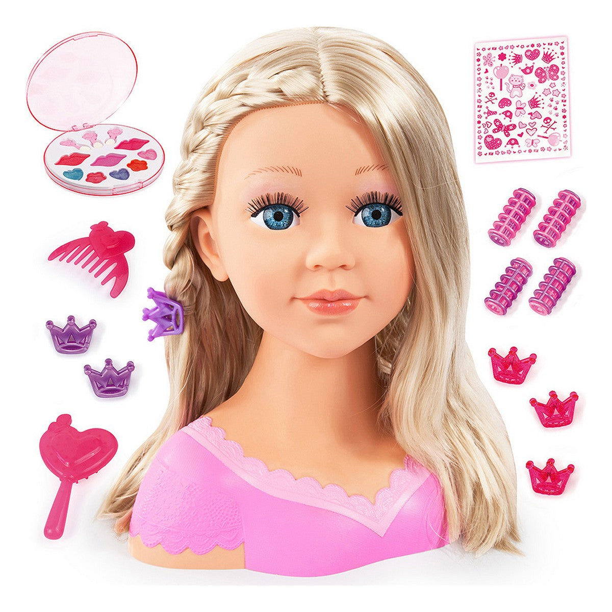 Bust Reig Charlene Super Model Coafură și machiajul Perucă blondă - Jucarii si jocuri, Păpuși și accesorii