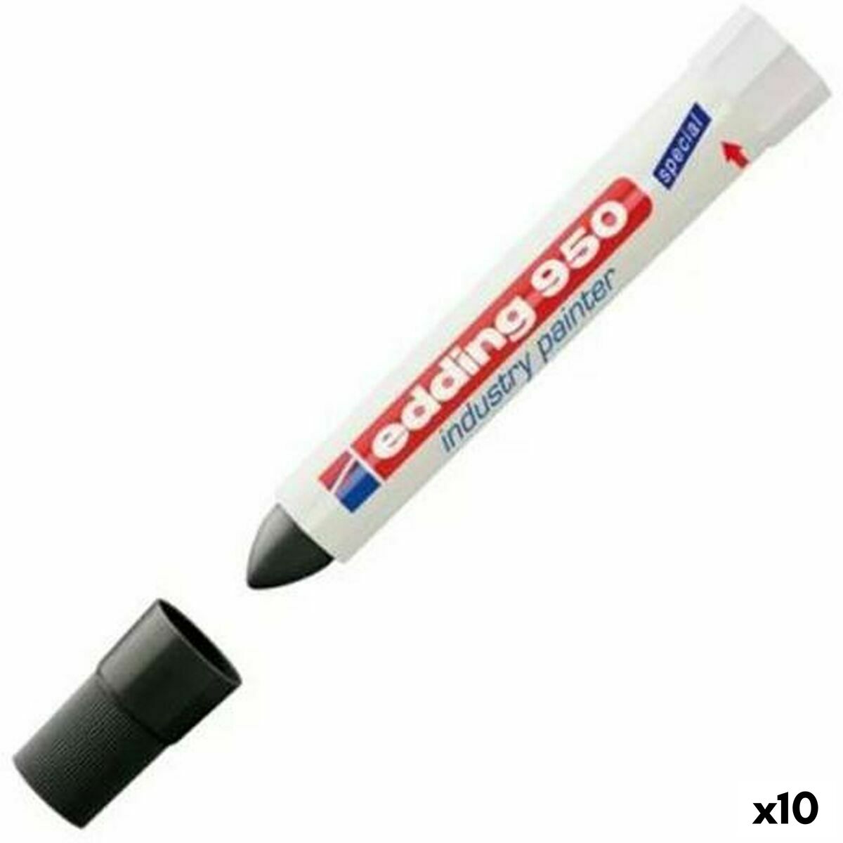 Marker permanent Edding 950 Negru 10 Piese (10 Unități) - Birou și papetărie, Pixuri, creioane și articole de scris