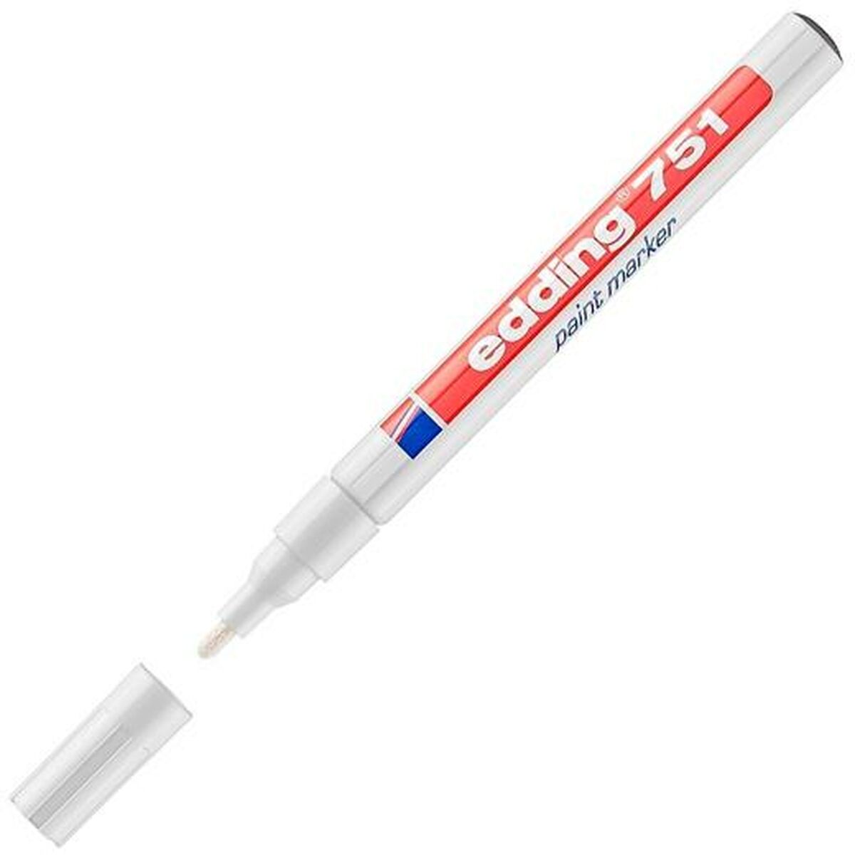 Marker permanent Edding E751 Alb (10 Unități) - Birou și papetărie, Pixuri, creioane și articole de scris