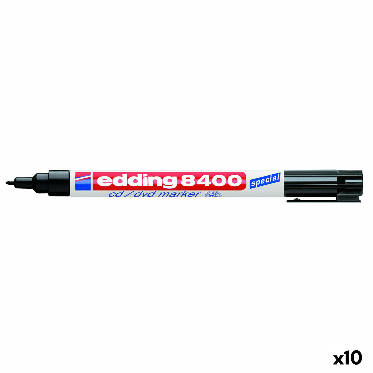 Marker permanent Edding e-8400 Negru (10 Unități) - Birou și papetărie, Pixuri, creioane și articole de scris