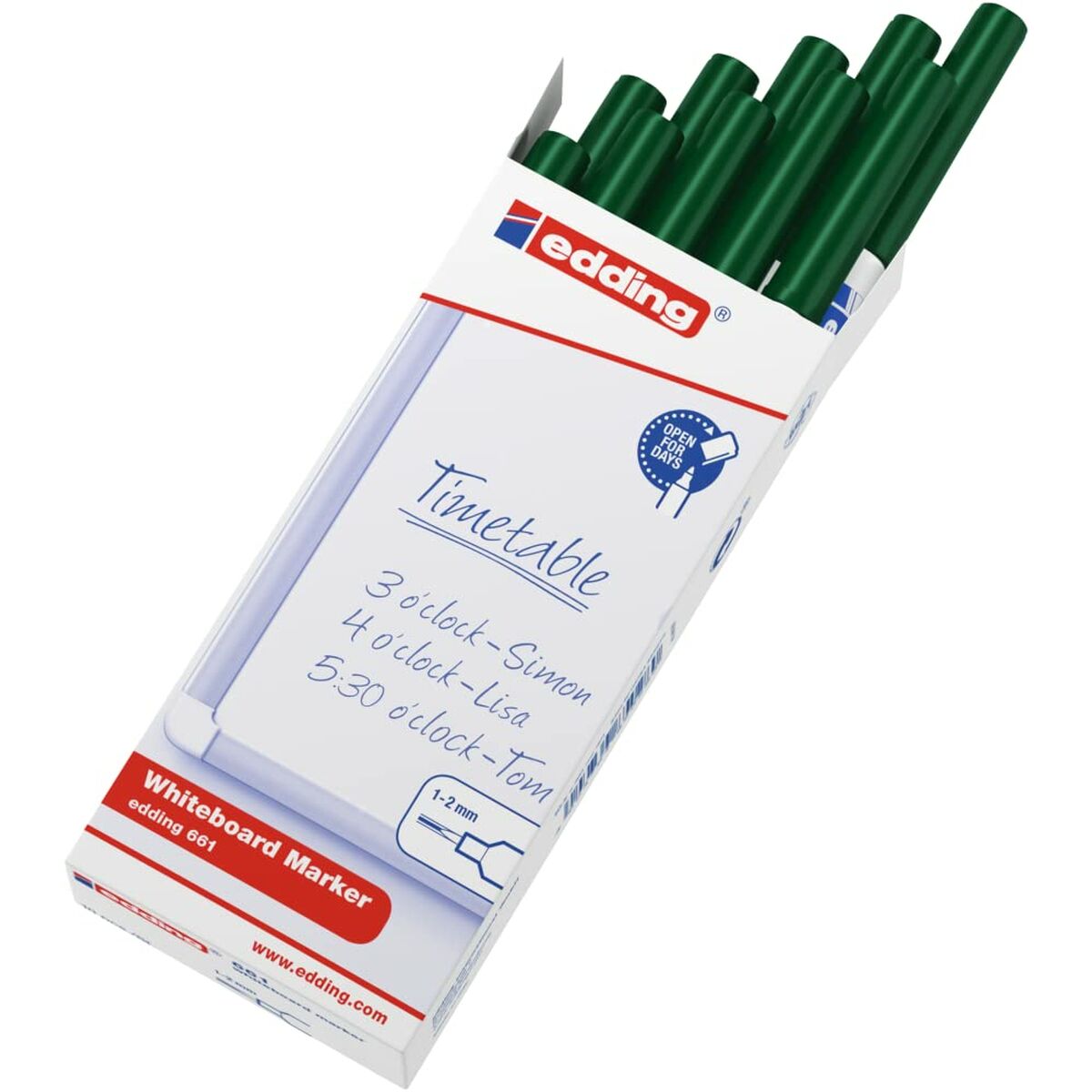 Marker pentru tablă albă Edding 661 Verde (10 Unități) - Birou și papetărie, Pixuri, creioane și articole de scris
