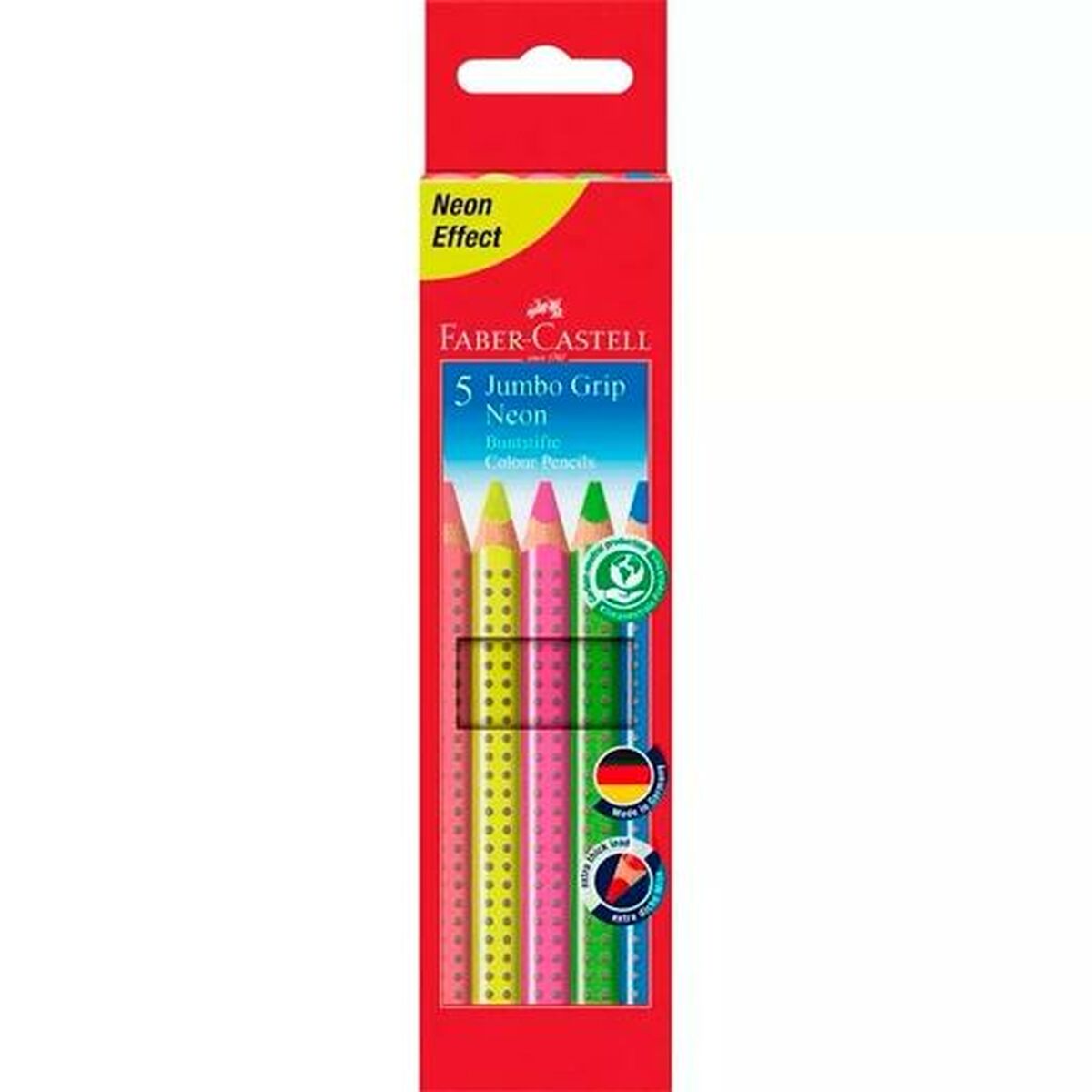 Creioane culori Faber-Castell Neon Multicolor (5 Unități) - Birou și papetărie, Arte și Meserii