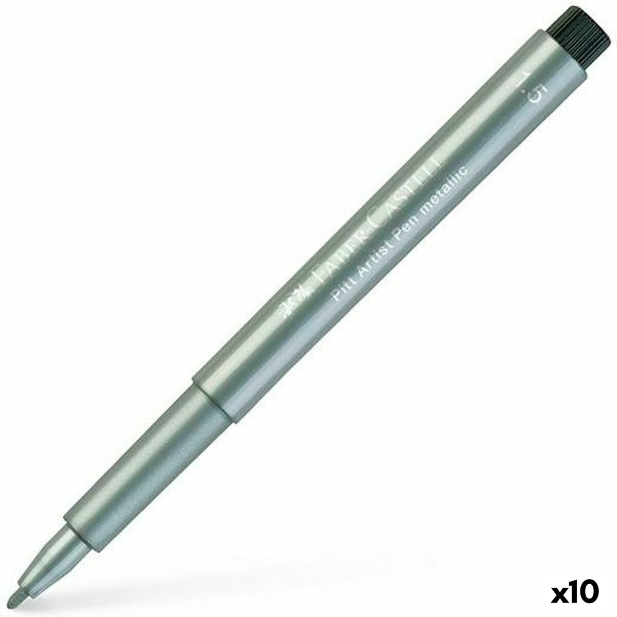 Carioci Faber-Castell Pitt Artist Metalizat Argintiu (10 Unități) - Birou și papetărie, Pixuri, creioane și articole de scris