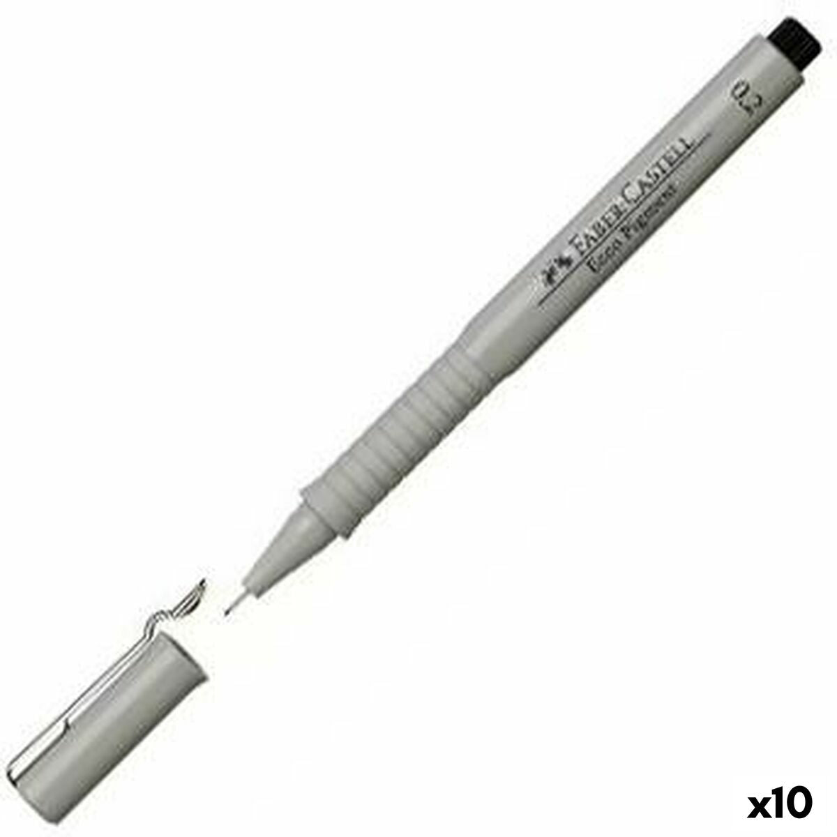 Carioci Faber-Castell Ecco Pigment 0,2 mm Negru (10 Unități) - Birou și papetărie, Pixuri, creioane și articole de scris