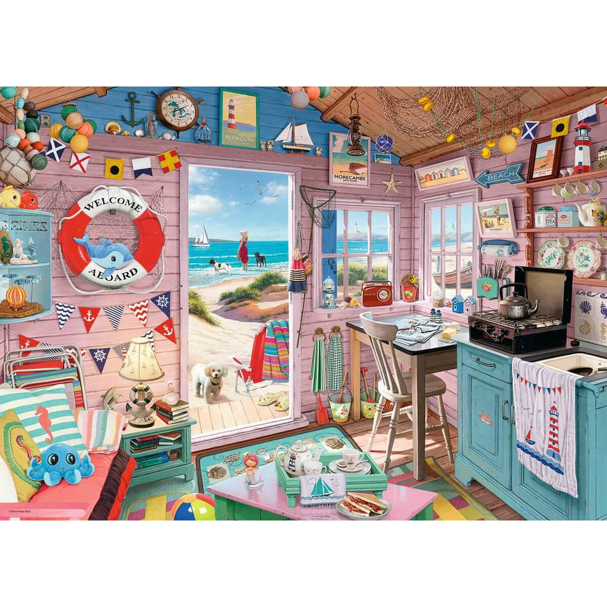 Puzzle Ravensburger Cabaña de la Playa 1000 Piese - Jucarii si jocuri, Puzzle-uri și puzzle-uri