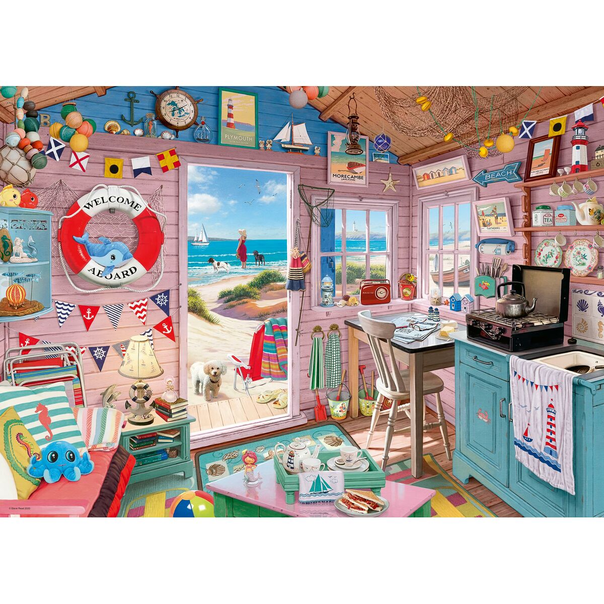 Puzzle Ravensburger Cabaña de la Playa 1000 Piese - Jucarii si jocuri, Puzzle-uri și puzzle-uri
