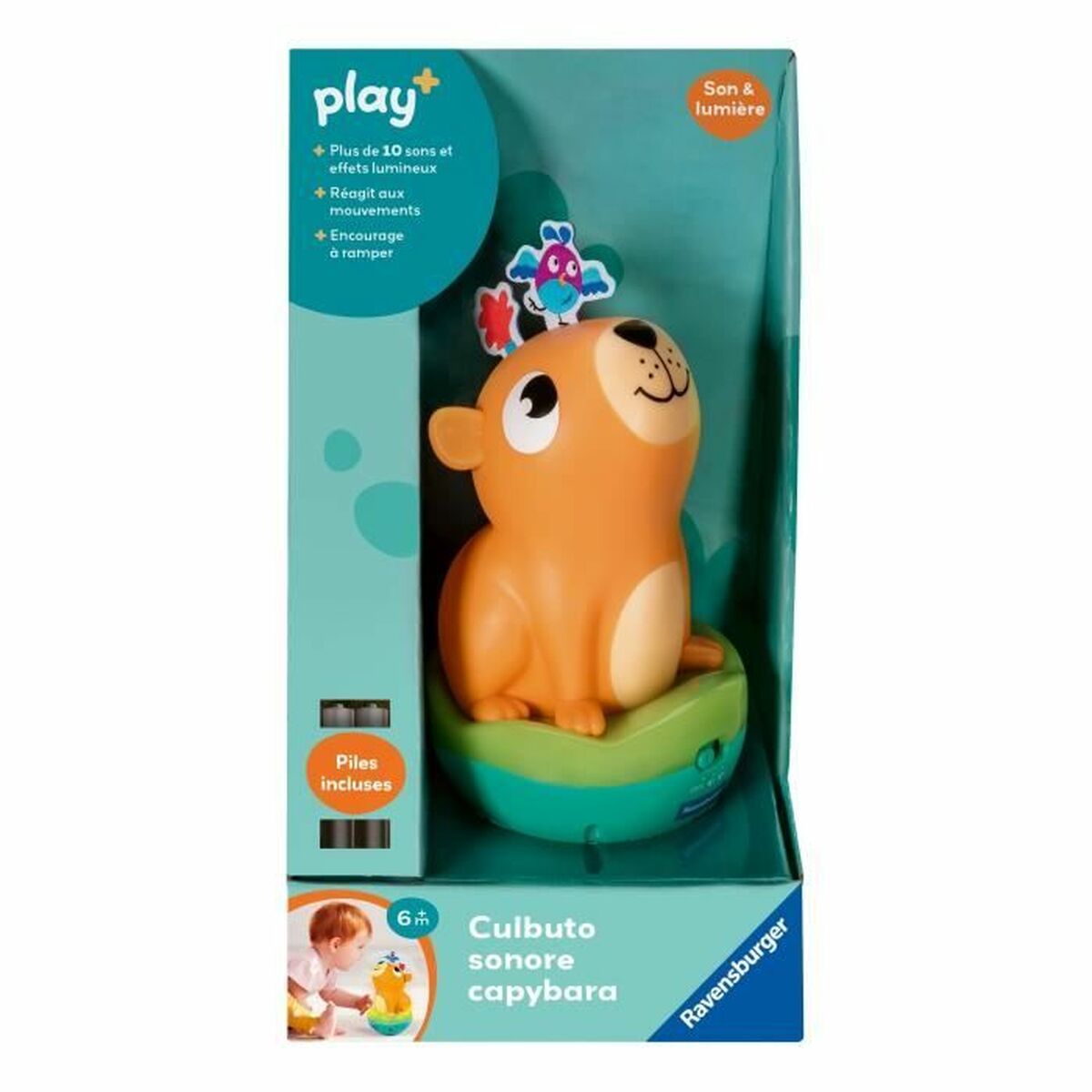 Jucărie pentru copii Ravensburger Capybara Sound Tumbler - Bebelus, Jucăriile copilăriei timpurii
