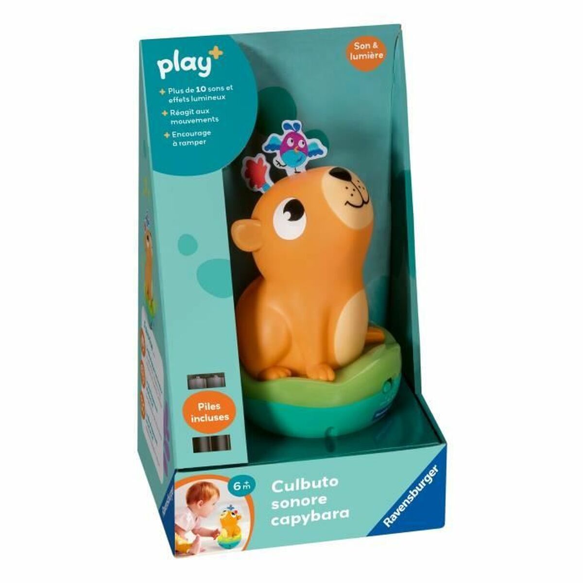 Jucărie pentru copii Ravensburger Capybara Sound Tumbler - Bebelus, Jucăriile copilăriei timpurii