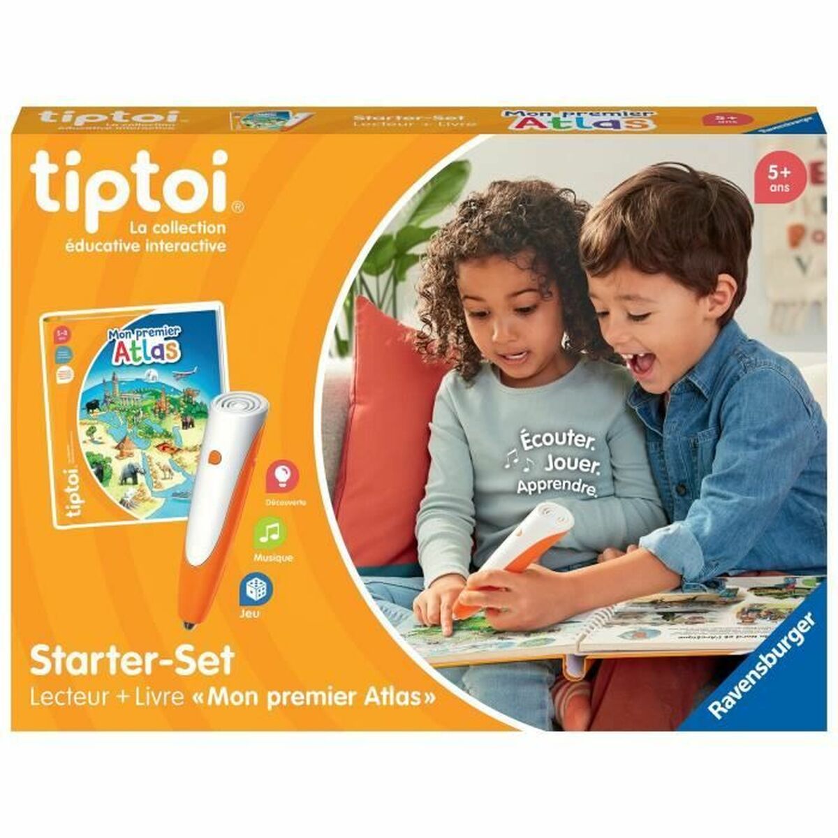 Joc Educativ Ravensburger tiptoi® Starter Atlas 4005556001774 (FR) - Jucarii si jocuri, Jocuri și accesorii