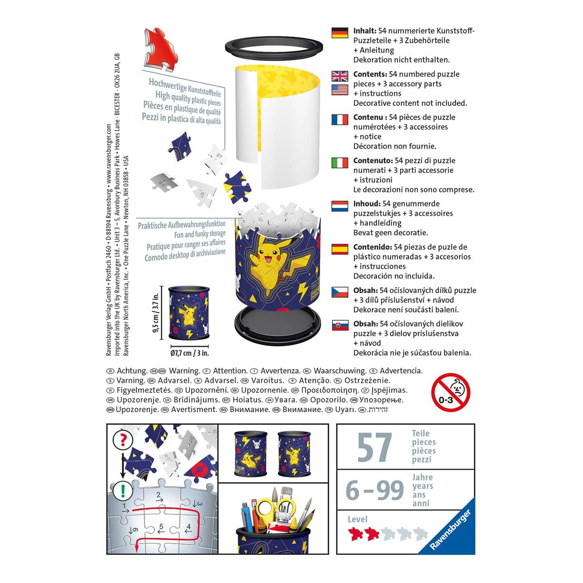 Puzzle 3D Ravensburger Iceland: Kirkjuffellsfoss 54 Piese 3D Suport pentru Creioane - Jucarii si jocuri, Puzzle-uri și puzzle-uri
