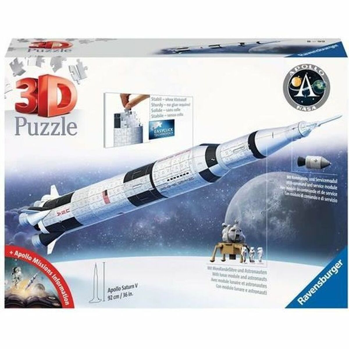 Puzzle Ravensburger Saturn V space rocket - Jucarii si jocuri, Puzzle-uri și puzzle-uri