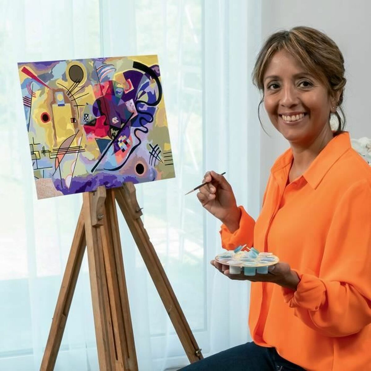 Puzzle pentru colorat Ravensburger Kandinsky - Jucarii si jocuri, Puzzle-uri și puzzle-uri