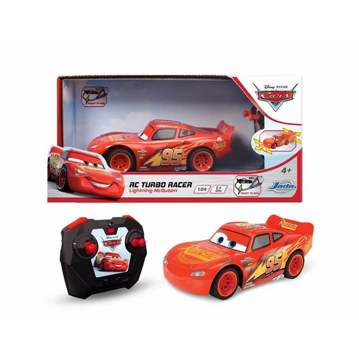 Mașină Radio Control Cars Turbo Racer Lightning McQueen 1:24 17 cm - Jucarii si jocuri, Vehicule
