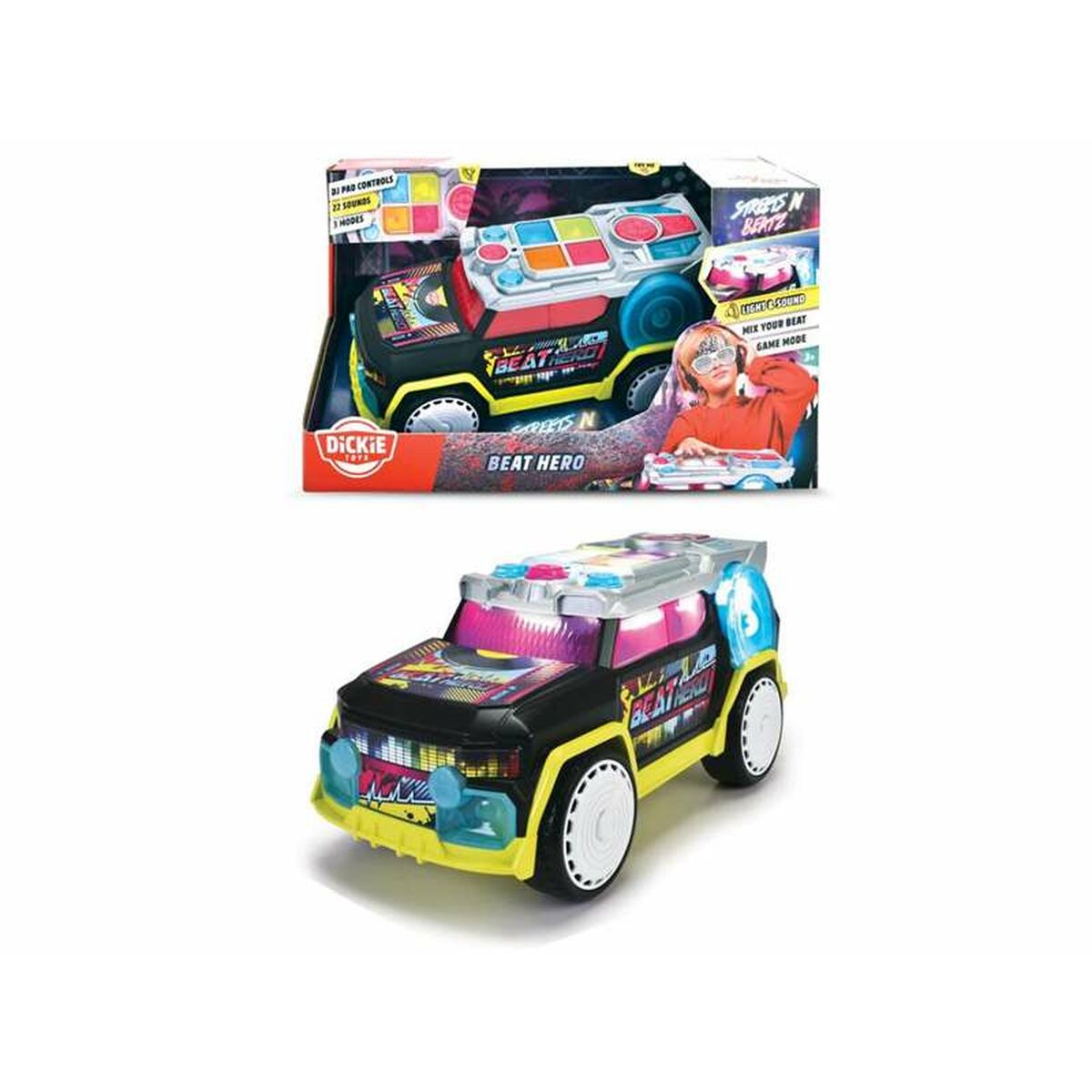 Set de Jucării cu Vehicule Smoby Streets' n Beatz 32 cm - Jucarii si jocuri, Vehicule