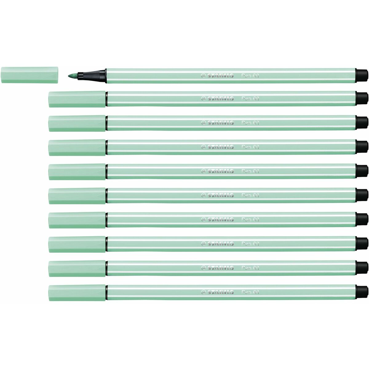 Carioci Stabilo Pen 68 Ice Verde (10 Piese) - Birou și papetărie, Pixuri, creioane și articole de scris