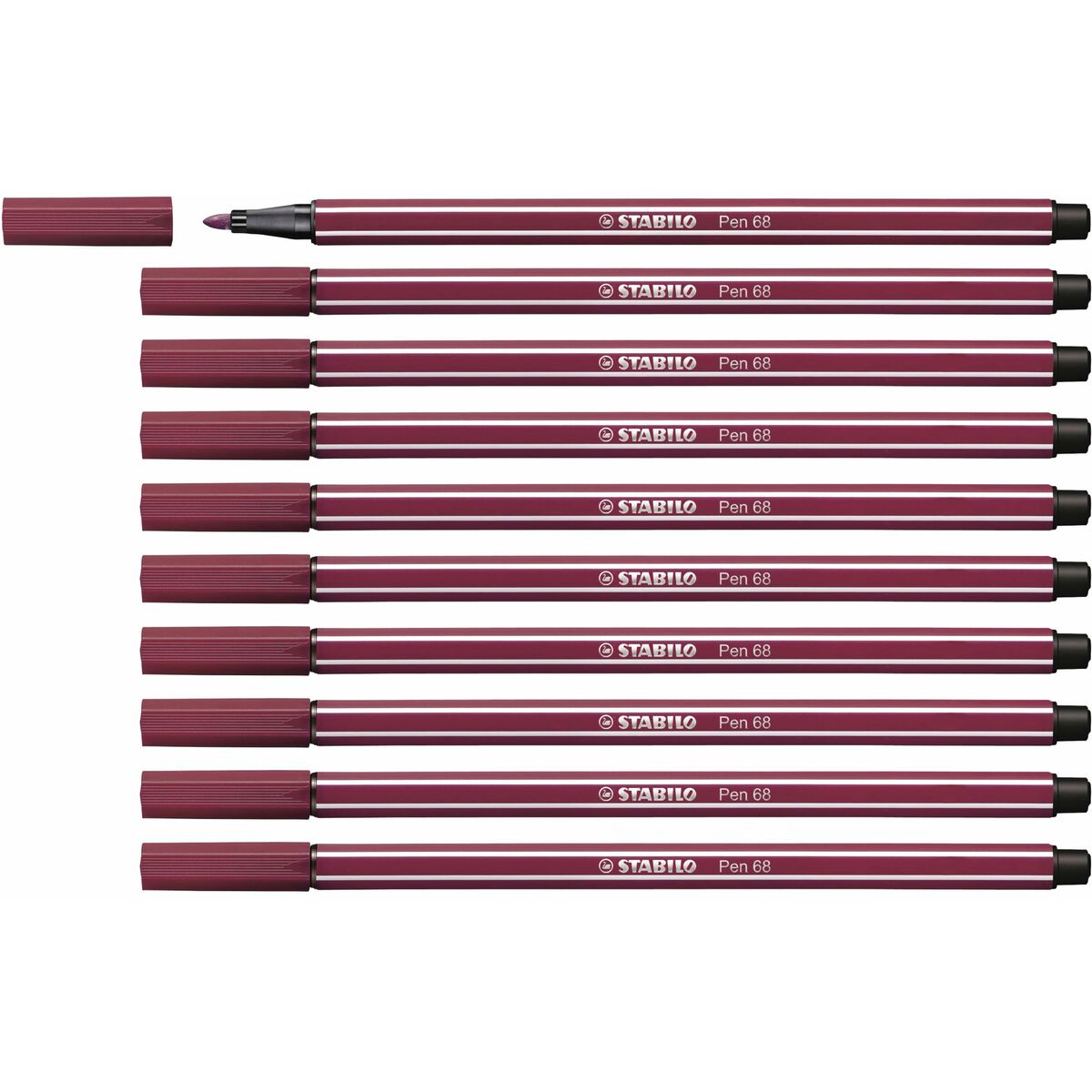 Carioci Stabilo Pen 68 Purpuriu (10 Piese) - Birou și papetărie, Pixuri, creioane și articole de scris