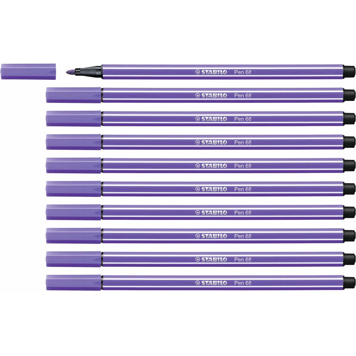 Carioci Stabilo Pen 68 Violet (10 Piese) - Birou și papetărie, Pixuri, creioane și articole de scris