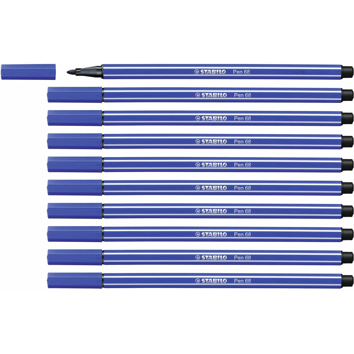 Carioci Stabilo Pen 68 Bleumarin (10 Piese) - Birou și papetărie, Pixuri, creioane și articole de scris