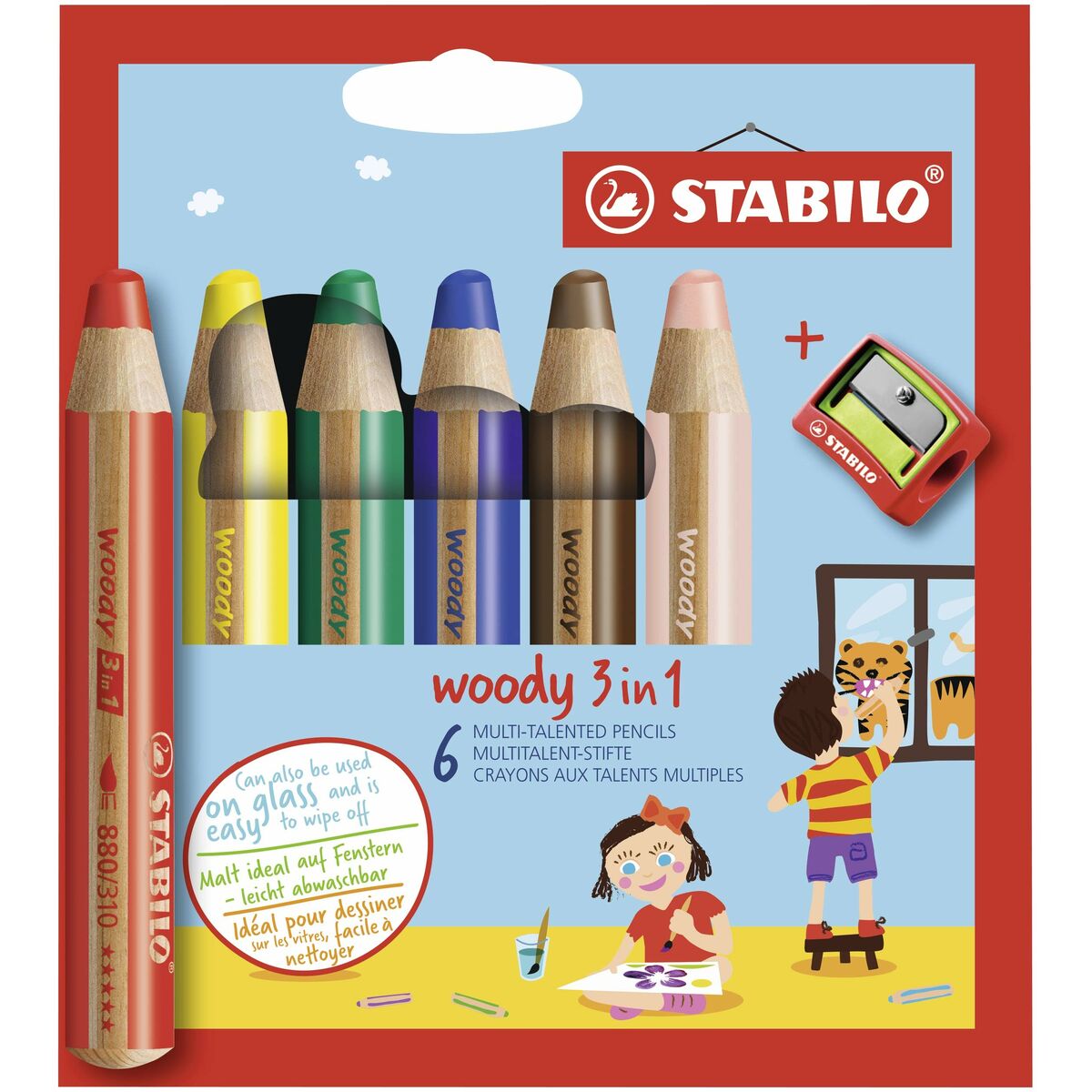 Creioane culori Stabilo Woody 3 în 1 Multicolor - Birou și papetărie, Arte și Meserii