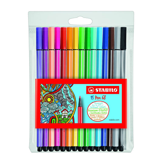 Set de Carioci Stabilo Pen 68 Multicolor (10 Unități) - Birou și papetărie, Pixuri, creioane și articole de scris