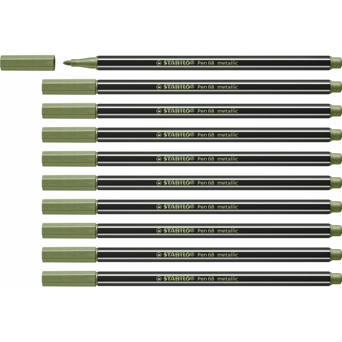 Carioci Stabilo Pen 68 metallic Leaf Verde (10 Piese) - Birou și papetărie, Pixuri, creioane și articole de scris