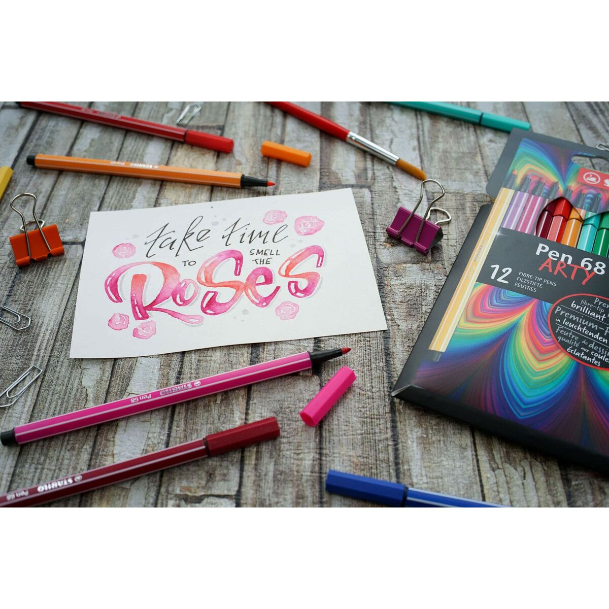 Set de Carioci Stabilo Pen 68 ARTY 12 Piese Multicolor - Birou și papetărie, Pixuri, creioane și articole de scris