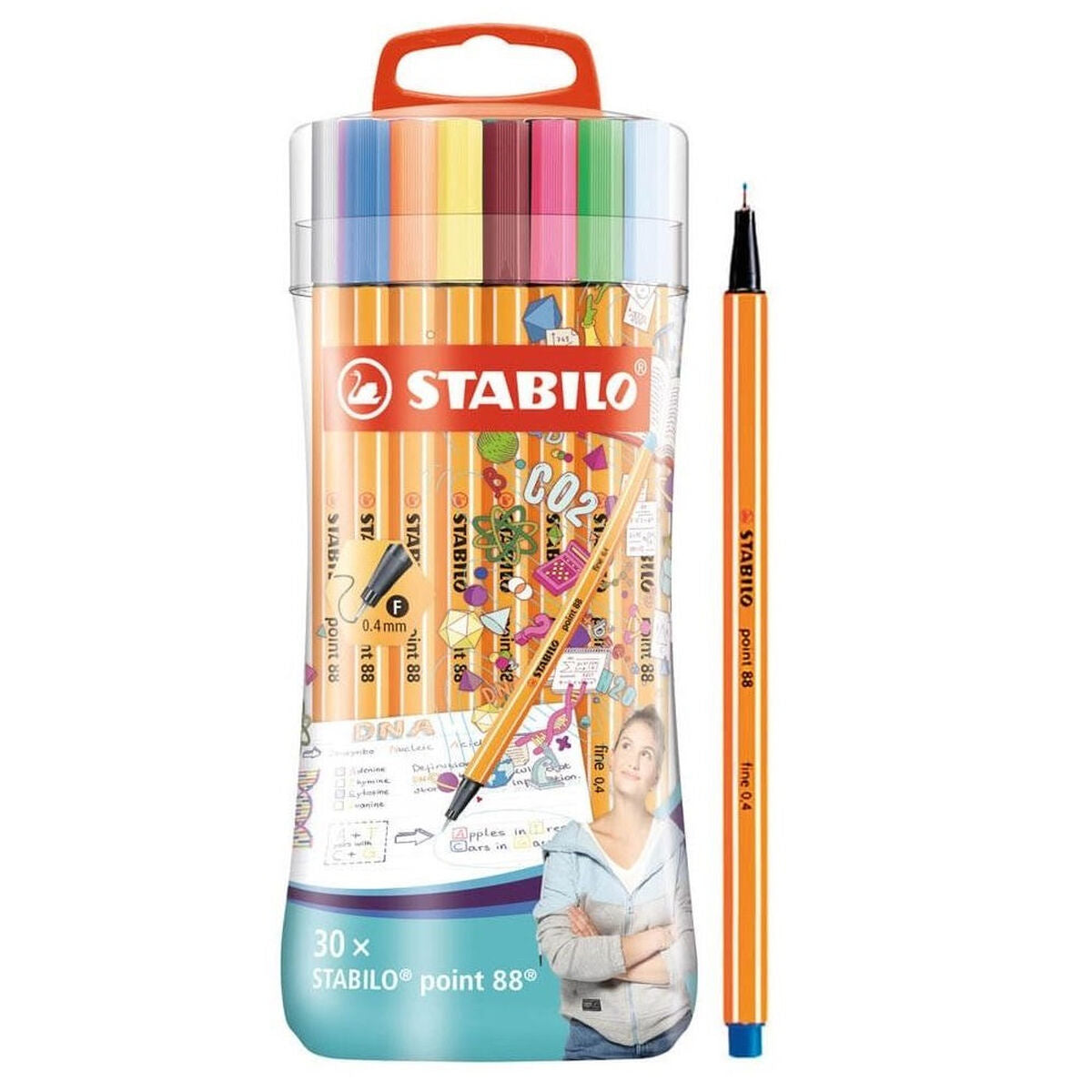 Set de Carioci Stabilo Point 88 Multicolor (30 Piese) - Birou și papetărie, Pixuri, creioane și articole de scris