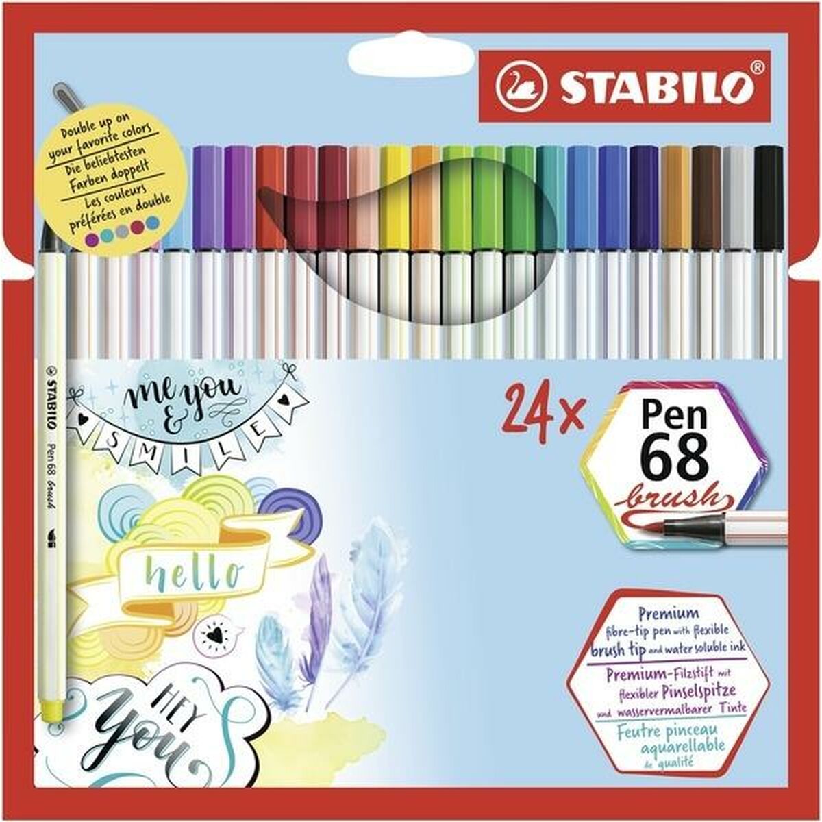 Set de Carioci Stabilo Pen 68 brush Carcasă Multicolor - Birou și papetărie, Pixuri, creioane și articole de scris