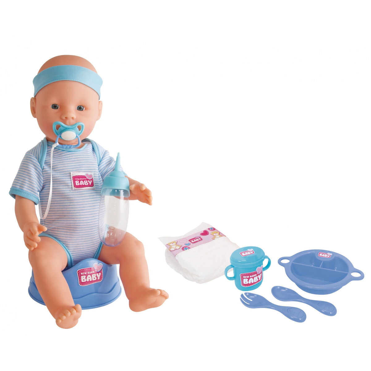 Păpușă bebeluș cu accesorii Simba New Born Baby 43 cm - Jucarii si jocuri, Păpuși și accesorii
