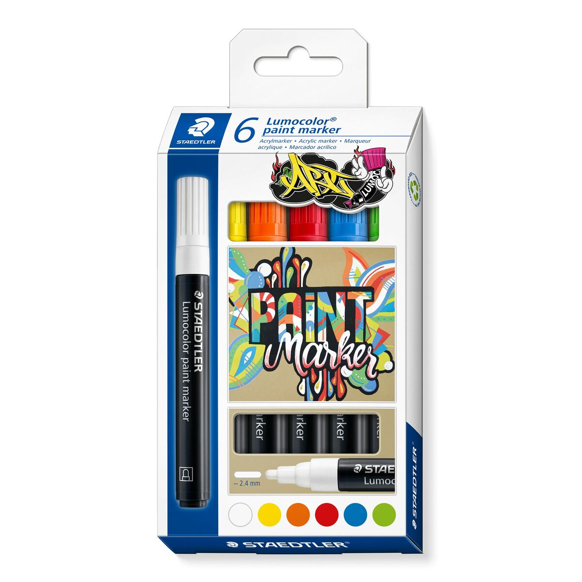Set de Carioci Staedtler Lumocolor 349 6 Piese Multicolor - Birou și papetărie, Pixuri, creioane și articole de scris
