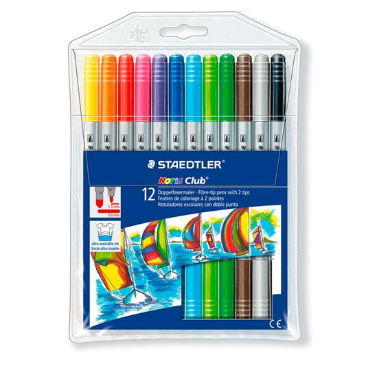 Set de Carioci Staedtler Noris Club Cu două capete Multicolor (10 Unități) - Birou și papetărie, Pixuri, creioane și articole de scris