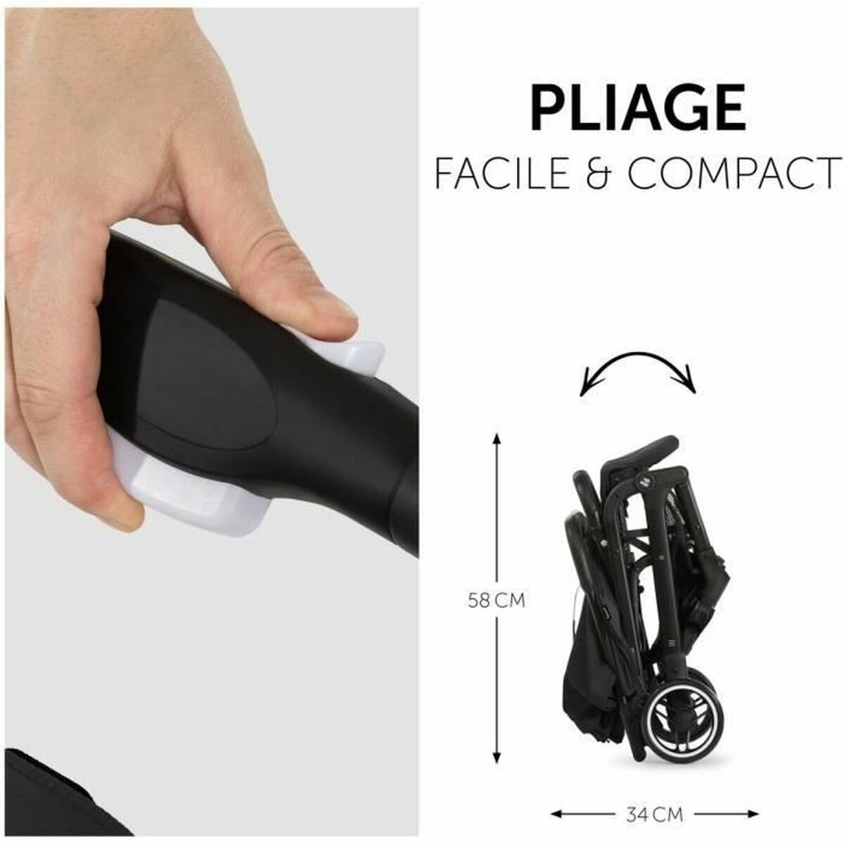Cărucior de plimbat bebe Hauck Negru - Bebelus, Cărucioare, scaune și accesorii