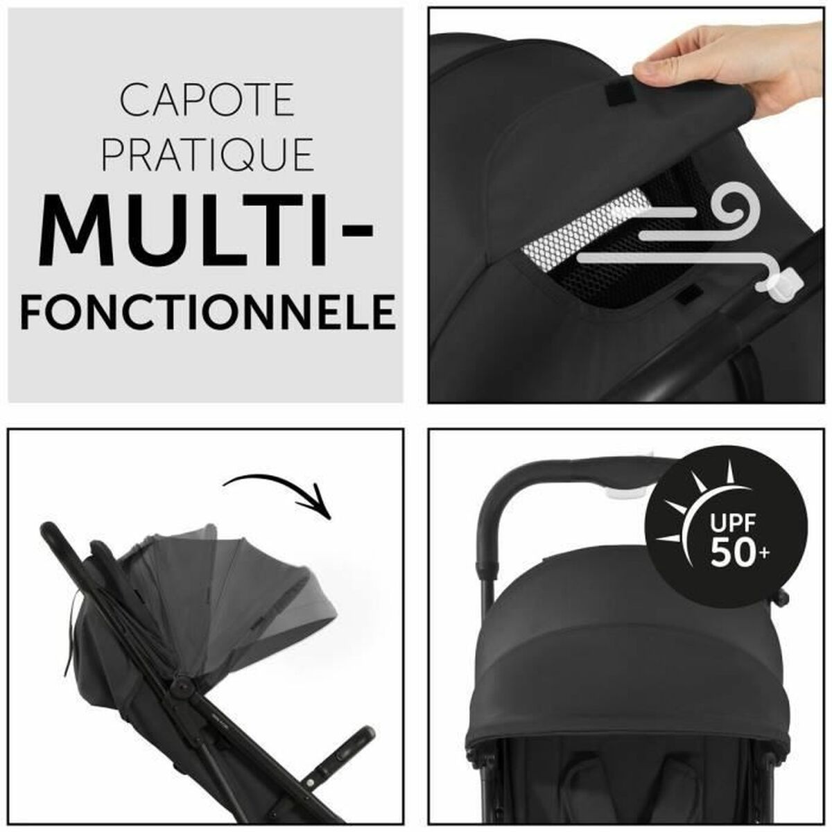 Cărucior de plimbat bebe Hauck Negru - Bebelus, Cărucioare, scaune și accesorii