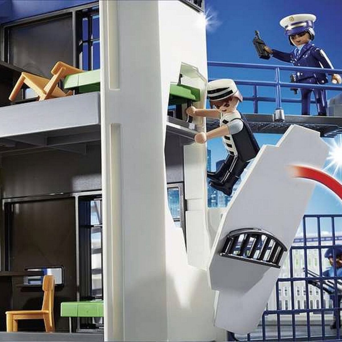 Playset City Action Police Station with Prison Playmobil 6919 - Jucarii si jocuri, Păpuși și figurine
