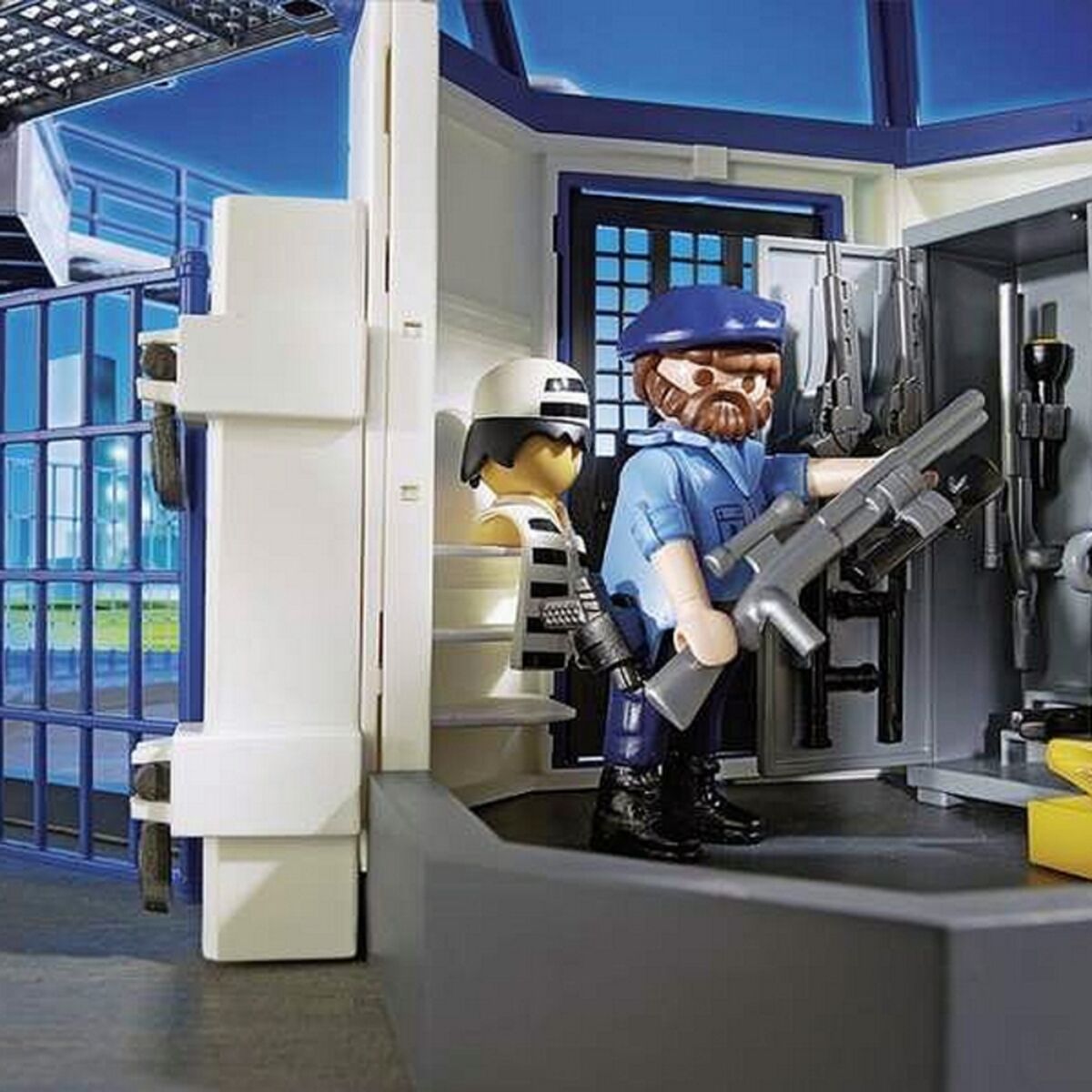 Playset City Action Police Station with Prison Playmobil 6919 - Jucarii si jocuri, Păpuși și figurine
