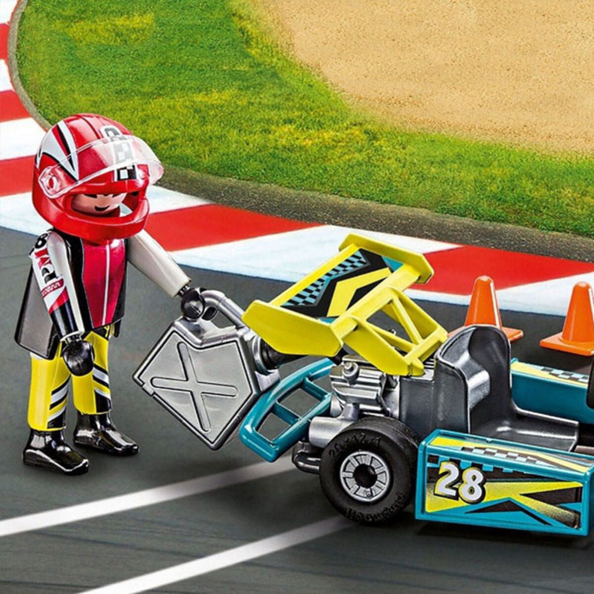 Playset City Action Go Kart Playmobil 9322 - Action - Karting Pilot Case (29 pcs) - Jucarii si jocuri, Păpuși și figurine