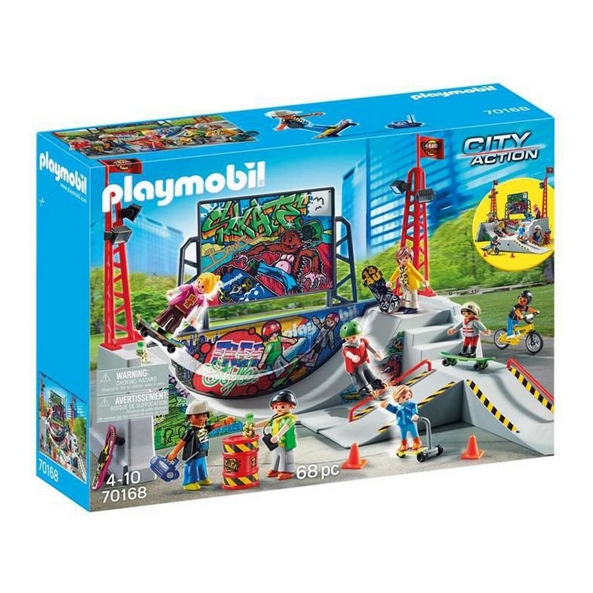 Playset City Action Skate Park Playmobil 70168 (68 pcs) - Jucarii si jocuri, Păpuși și figurine