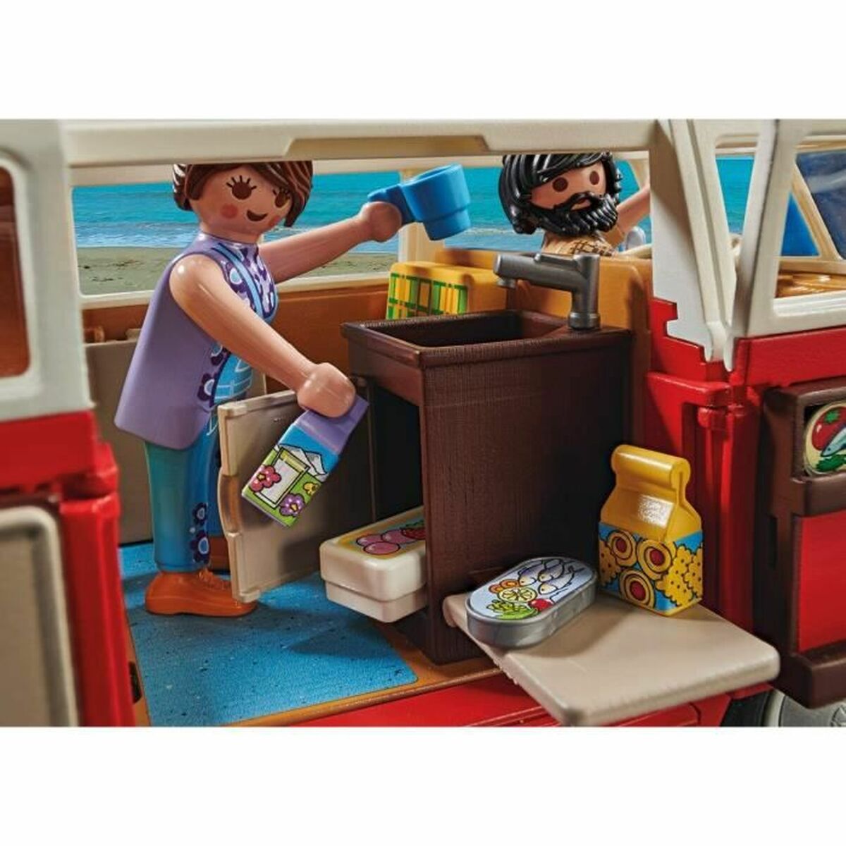 Set de Jucării cu Vehicule Playmobil 70176 Volkswagen T1 Bus Roșu - Jucarii si jocuri, Păpuși și figurine
