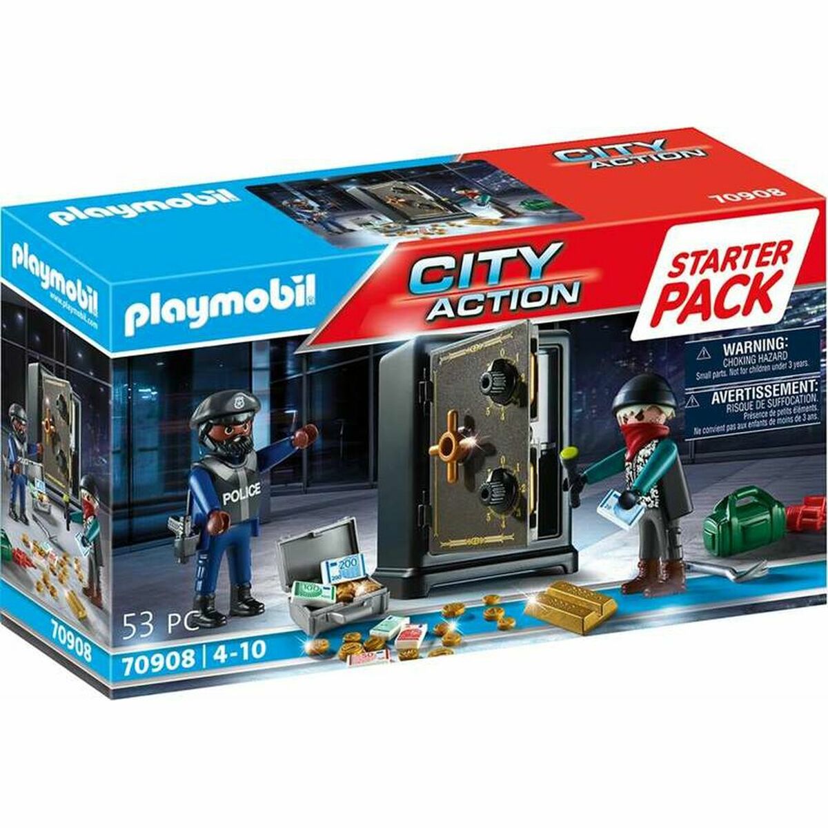 Playset Playmobil City Action Starter Pack Safe 70908 - Jucarii si jocuri, Păpuși și figurine