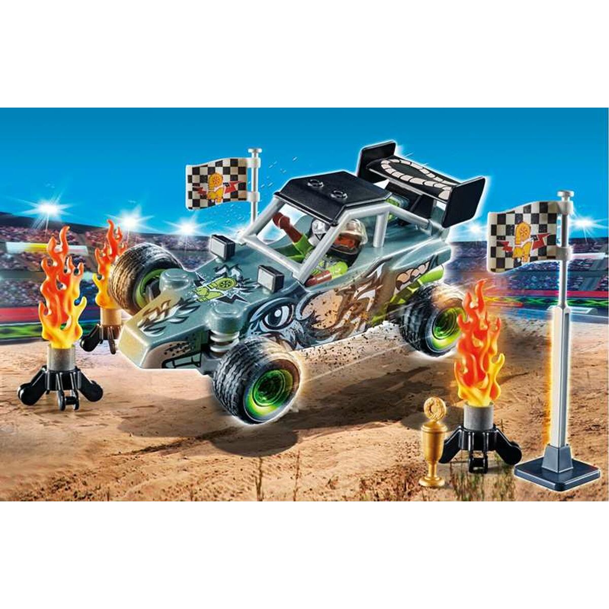 Playset Playmobil Stuntshow Racer 45 Piese - Jucarii si jocuri, Păpuși și figurine