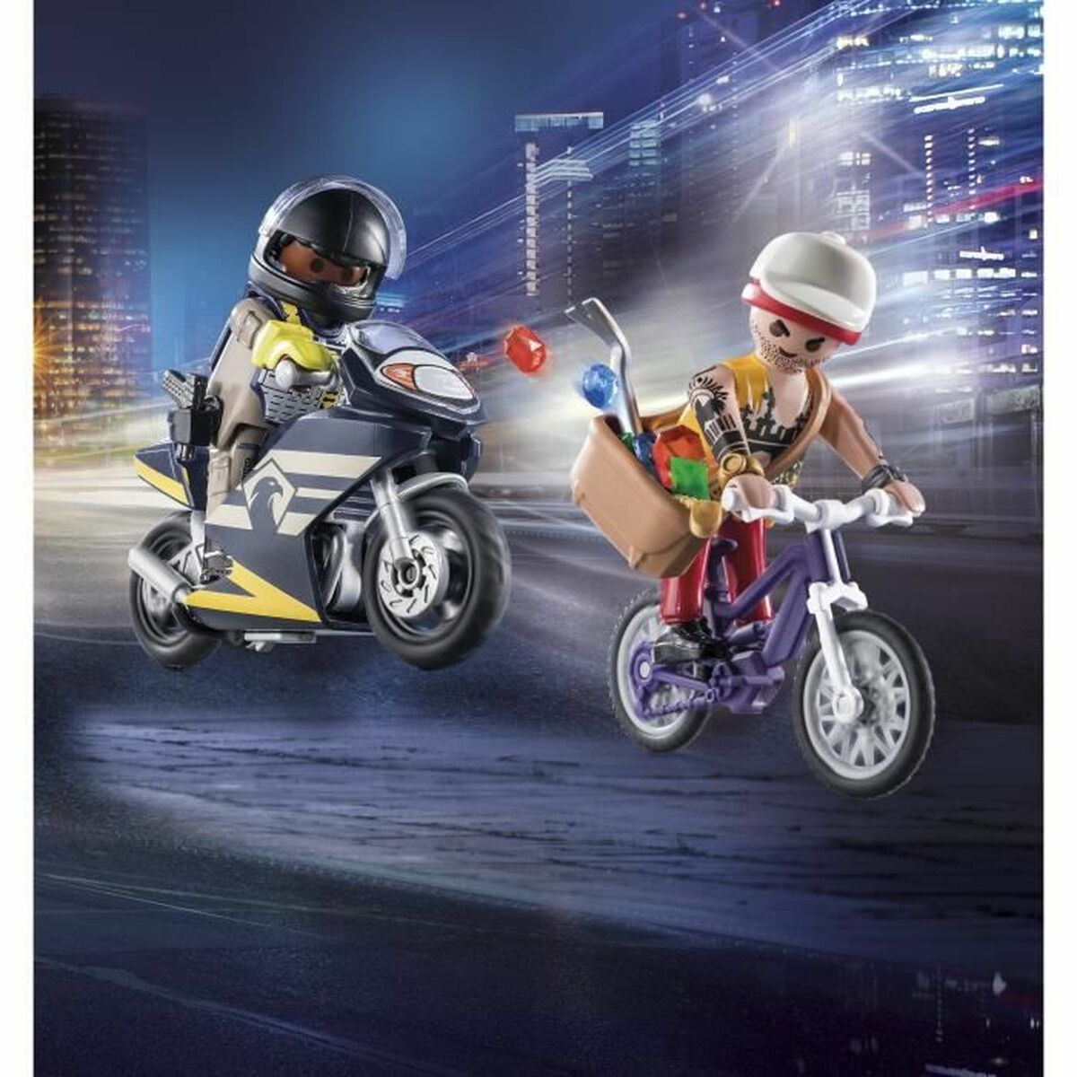 Set de Jucării cu Vehicule Playmobil City Action - Agent and Thief 71255 27 Piese - Jucarii si jocuri, Păpuși și figurine