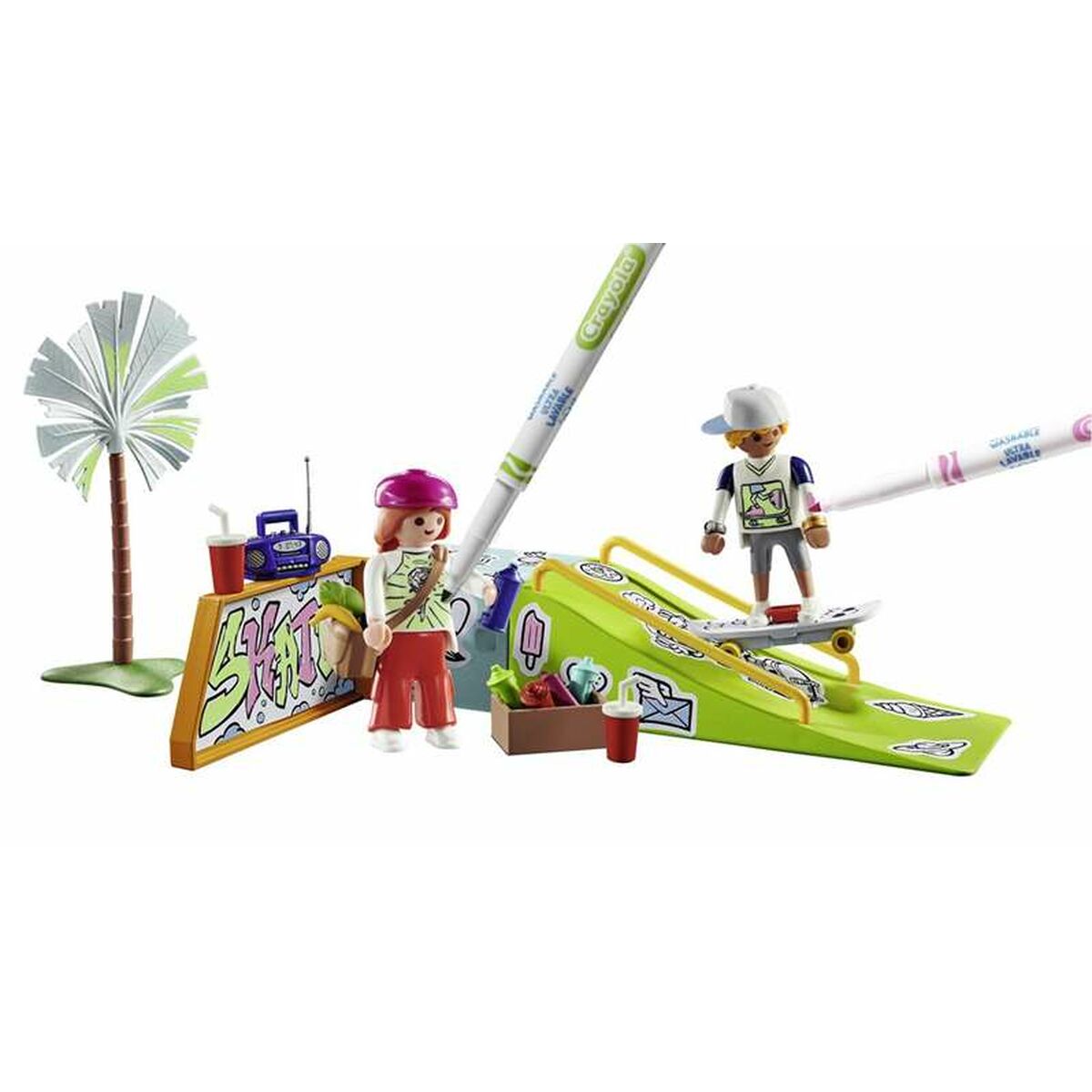 Accesorii pentru căsuțe de păpuși Playmobil Skatepark 71515 - Jucarii si jocuri, Păpuși și accesorii