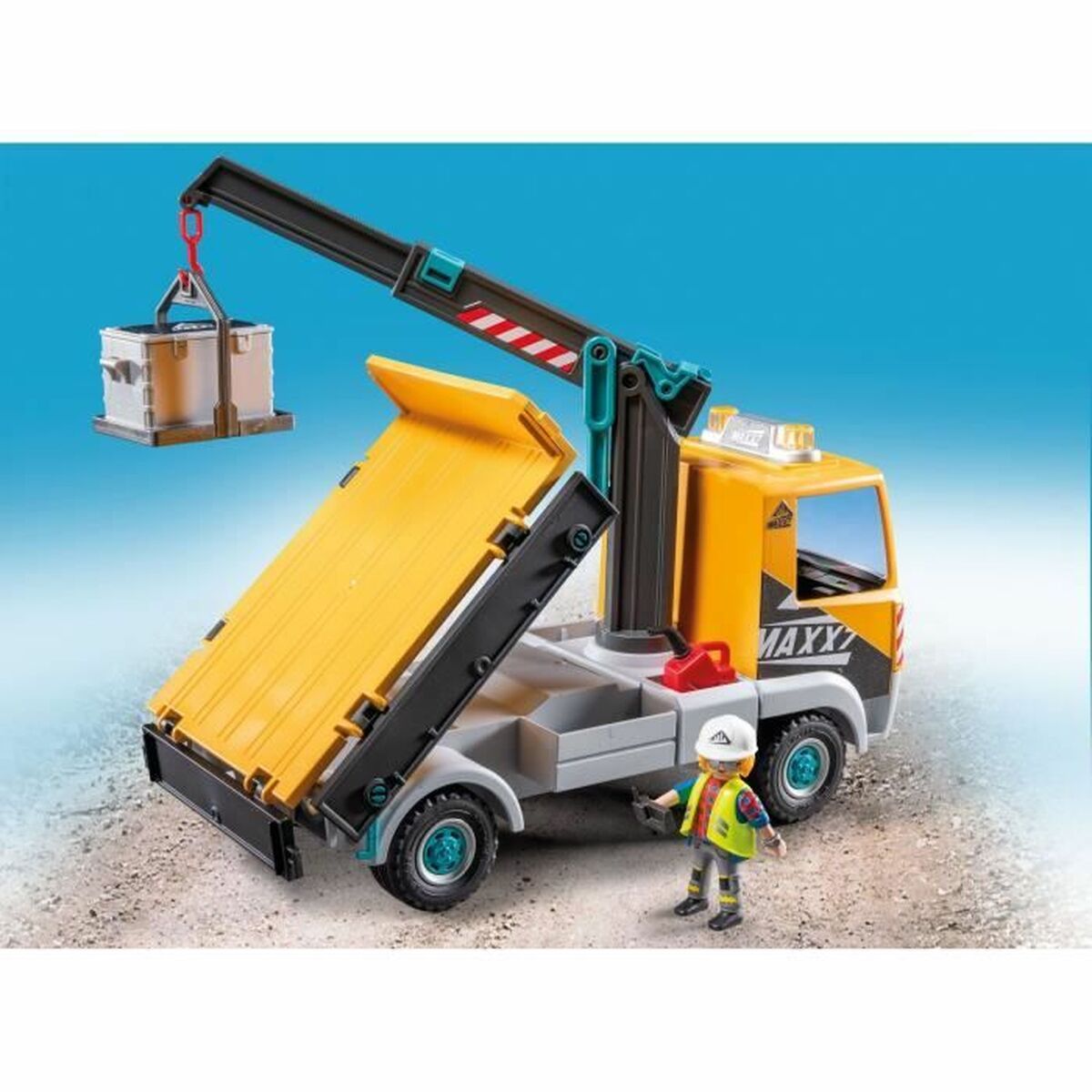 Camion cu Macara Playmobil 71750 Albastru - Jucarii si jocuri, Vehicule